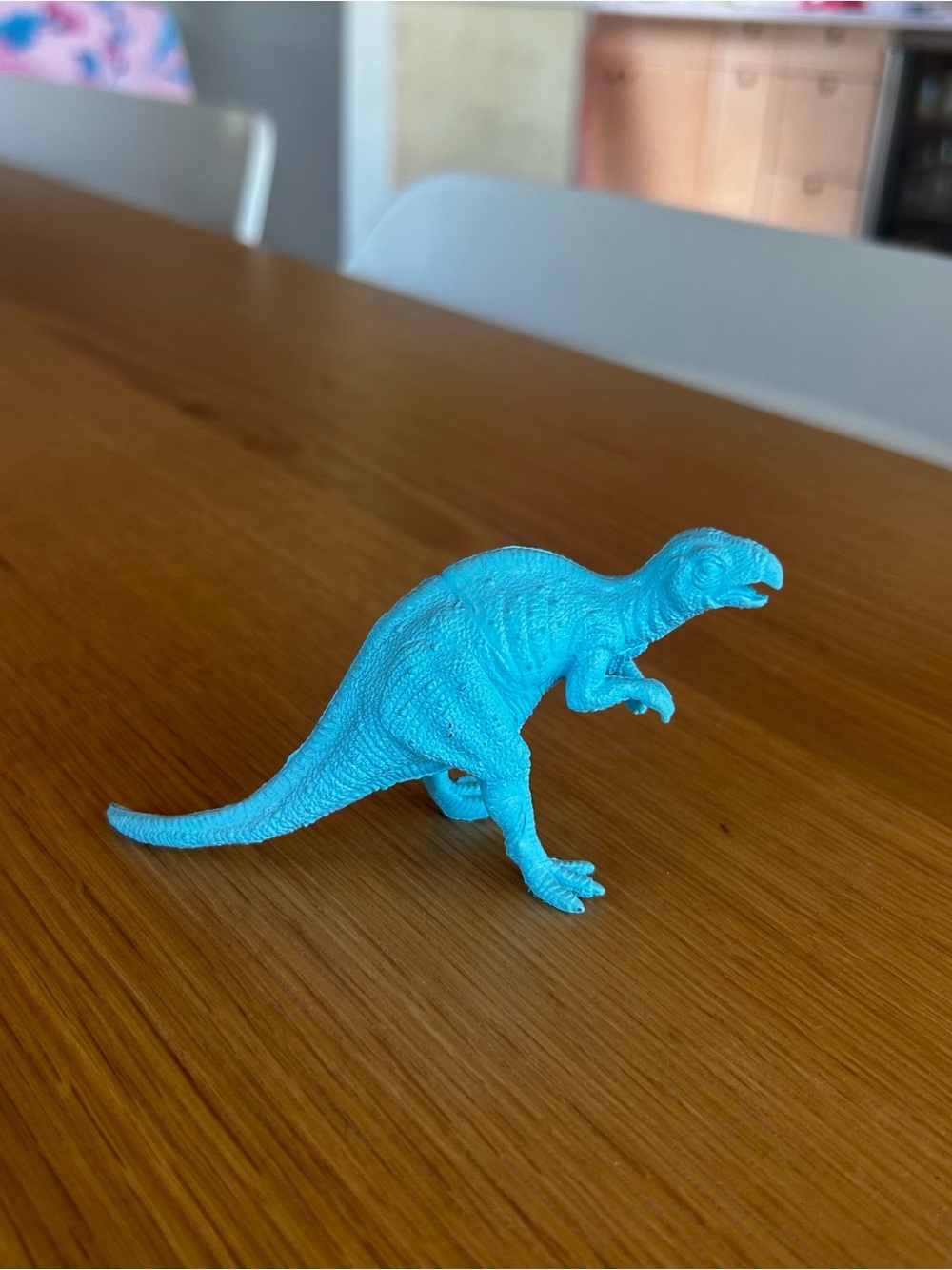 Bright Painted Turquoise Toy Dinosaur Figurine Plastic Kid Boy Girl